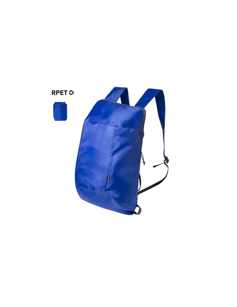 Sac à Dos personnalisé pliable Redrax Matières : PET recyclé Couleurs : bleu impression logo haute qualité