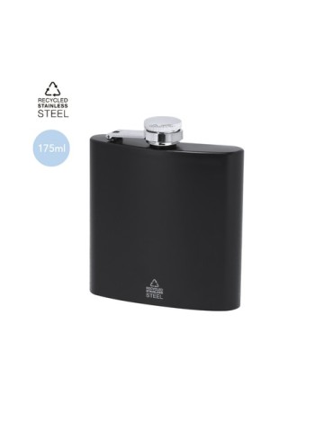 Flacon  Lindog Couleurs : noir Matières : acier inoxydable recyclé cadeau entreprise pas cher