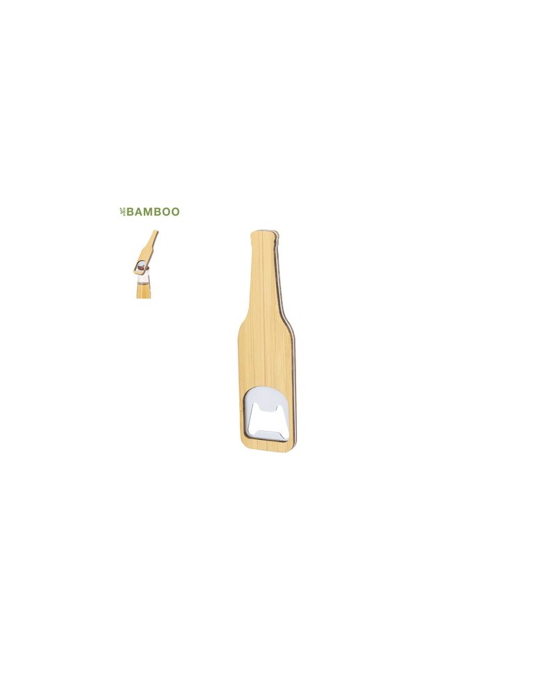 Ouvre-bouteille personnalisé Ceryon Matières : bambou Couleurs : naturel personnalisable avec votre logo