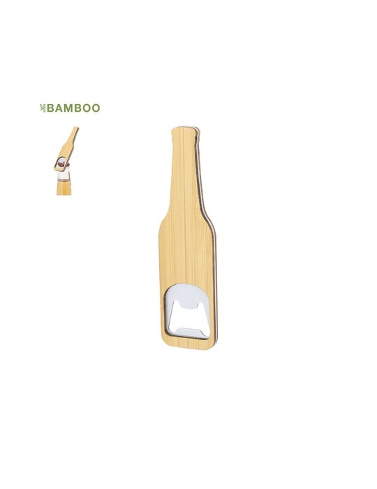 Ouvre-bouteille personnalisé Ceryon Matières : bambou Couleurs : naturel personnalisable avec votre logo