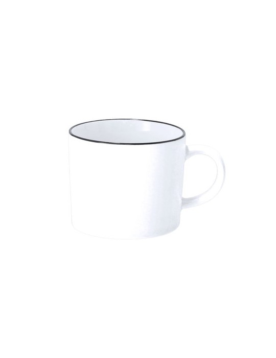 Tasse  personnalisée Dumax Matières : céramique Couleurs : noir objet promo petit budget