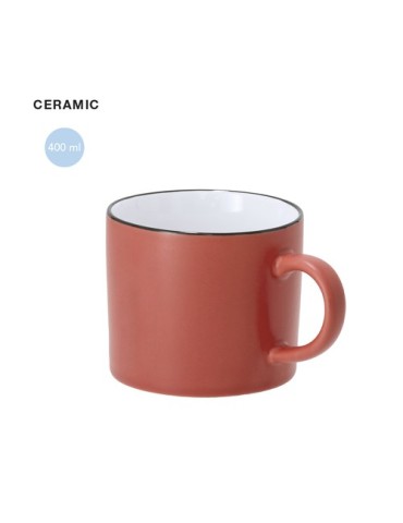 Tasse  personnalisée Dumax Matières : céramique Couleurs : blanc objet promotionnel éco-responsable