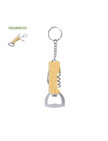 Porte-Clés Ouvre Bouteille Personnalisé Jilar Matières : bambou Couleurs : naturel 2