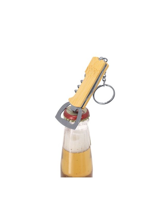 Porte-Clés Ouvre Bouteille Personnalisé Jilar Matières : bambou Couleurs : naturel impression haute définition