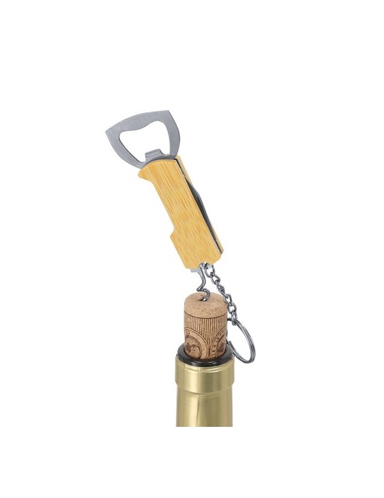 Porte-Clés Ouvre Bouteille Personnalisé Jilar Matières : bambou Couleurs : naturel marquage laser ultra précis