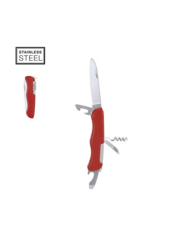 Canif Multi-Usages Éco-responsable Lixthel Matières : acier inoxydable Couleurs : rouge 2