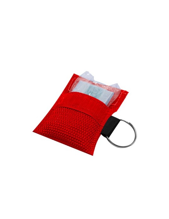 Porte-clés publicitaire Masque RCP personnalisé - Ibanor Matières : polyester Couleurs : noir objet promotionnel éco-responsable