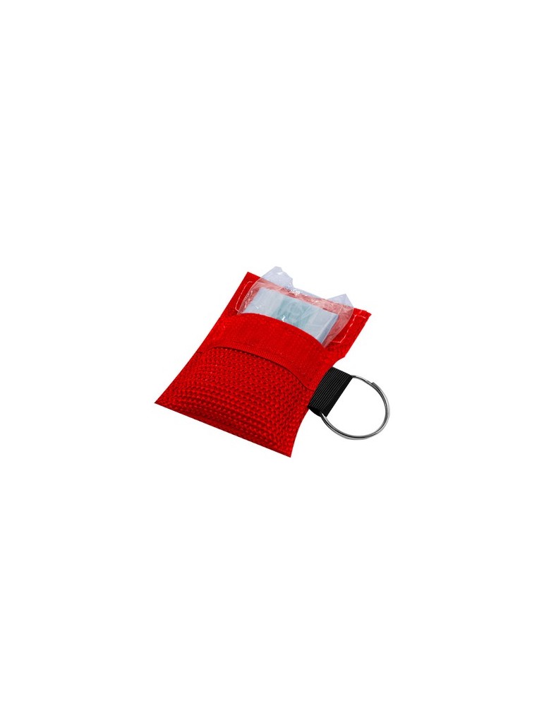 Porte-clés publicitaire Masque RCP personnalisé - Ibanor Matières : polyester Couleurs : rouge livraison express 24h 48h