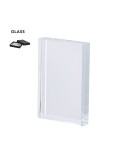 Plaque Publicitaire Éco-responsable Checken Matières : verre Couleurs : transparent personnalisable avec votre logo