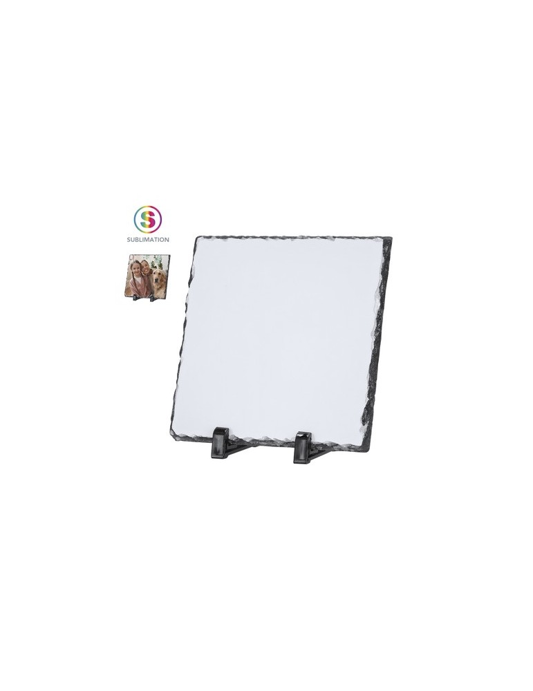 Plaque de sublimation personnalisée 20x30 cm  Heysi Matières : ardoise Couleurs : blanc personnalisable avec votre logo