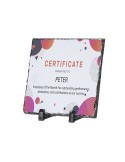 Plaque de sublimation personnalisée 20x30 cm  Heysi Matières : ardoise Couleurs : blanc marquage laser ultra précis
