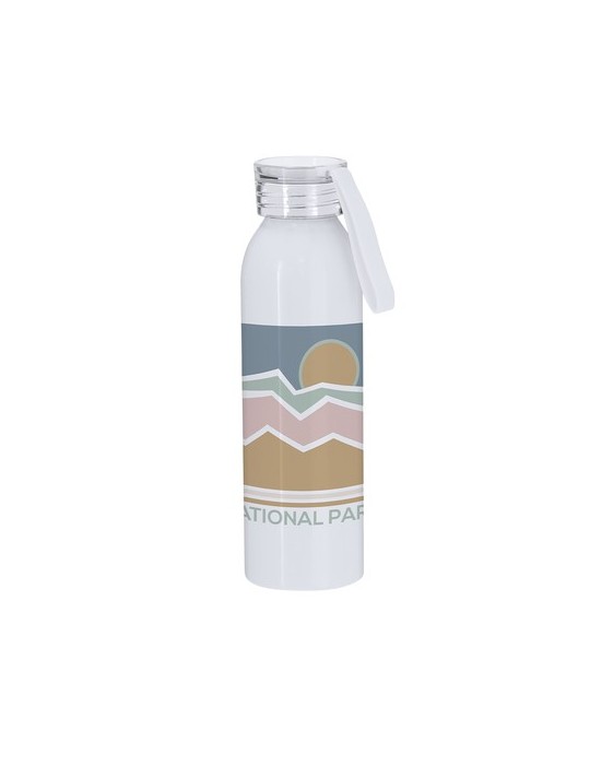 Bidon personnalisé de sublimation Alorin Matières : aluminium Couleurs : blanc goodies publicitaire événementiel