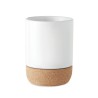 Tasse en céramique personnalisée avec base en liège - SUBCORK Matières : grès Couleurs : blanc personnalisable avec votre logo