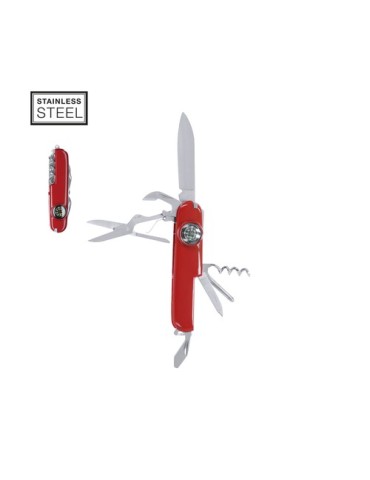 Canif personnalisé multi-usages Mixtil Matières : acier inoxydable Couleurs : rouge 2