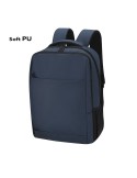 Sac à dos publicitaire personnalisé Galix Matières : PU Couleurs : bleu marine marquage laser ultra précis