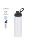 Bidon personnalisé de sublimation Yakye Matières : aluminium Couleurs : blanc personnalisable avec votre logo