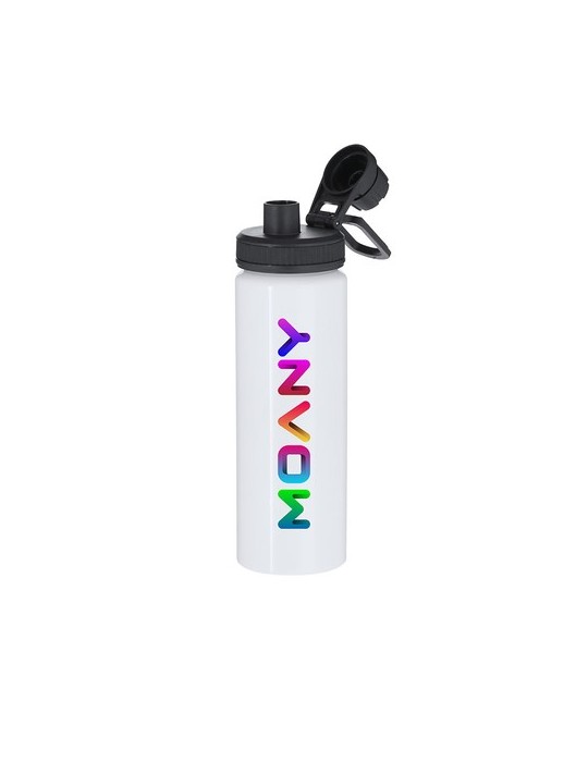 Bidon personnalisé de sublimation Yakye Matières : aluminium Couleurs : blanc goodies publicitaire événementiel