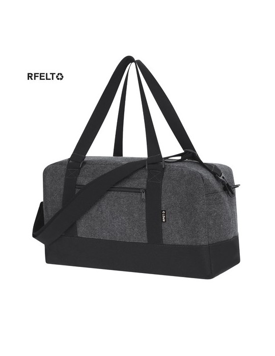 Sac publicitaire personnalisé Yusof Matières : PET recyclé Couleurs : gris personnalisable avec votre logo