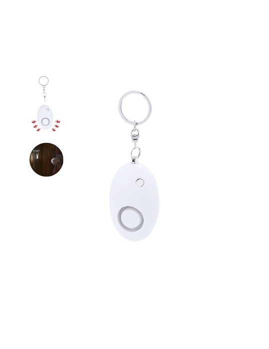Alarme personnelle personnalisée avec option de sécurité Lyra Couleurs : blanc personnalisable avec votre logo
