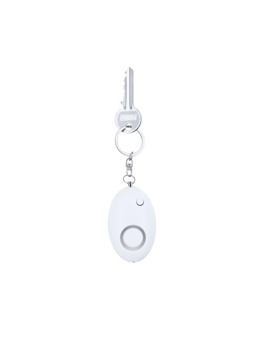Alarme personnelle personnalisée avec option de sécurité Lyra Couleurs : blanc goodies publicitaire événementiel