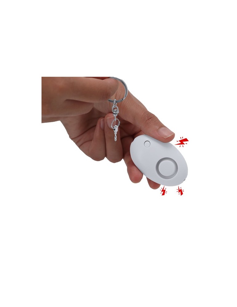 Alarme personnelle personnalisée avec option de sécurité Lyra Couleurs : blanc marquage laser ultra précis