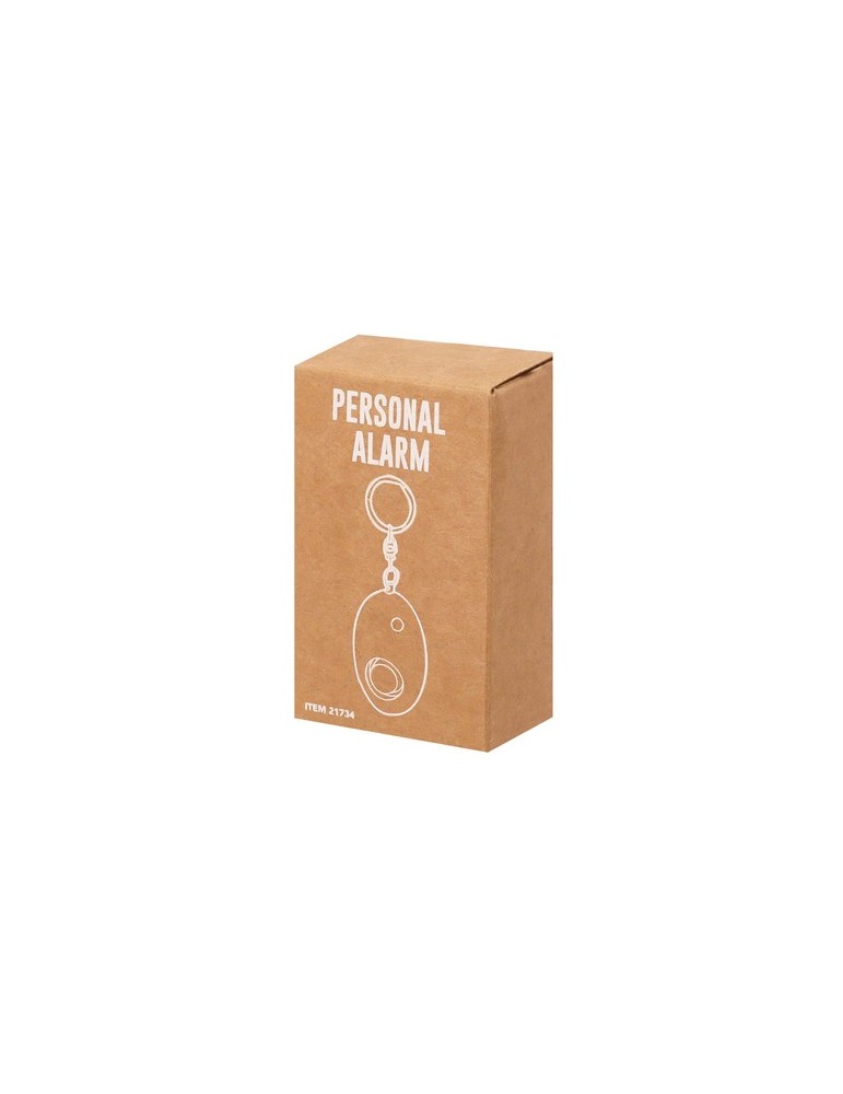 Alarme personnelle personnalisée avec option de sécurité Lyra Couleurs : blanc objet promotionnel éco-responsable