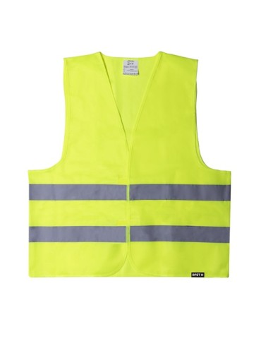 Gilet réfléchissant personnalisé de sécurité Safrox Couleurs : jaune Matières : polyester recyclé