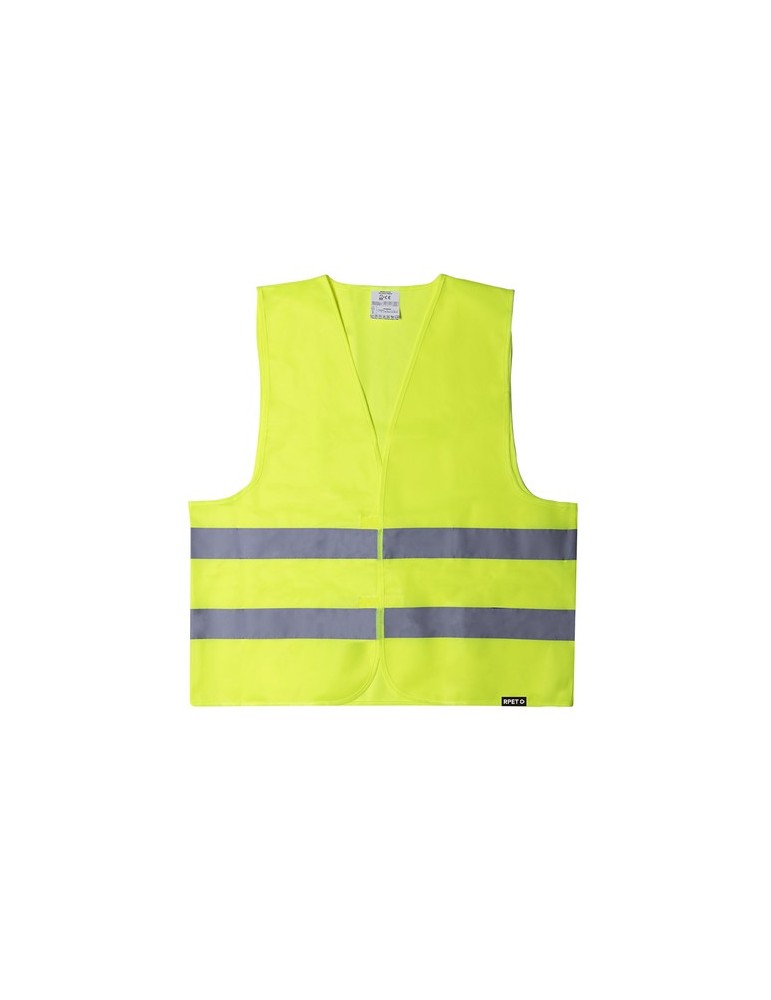 Gilet réfléchissant personnalisé de sécurité Safrox Couleurs : jaune Matières : polyester recyclé
