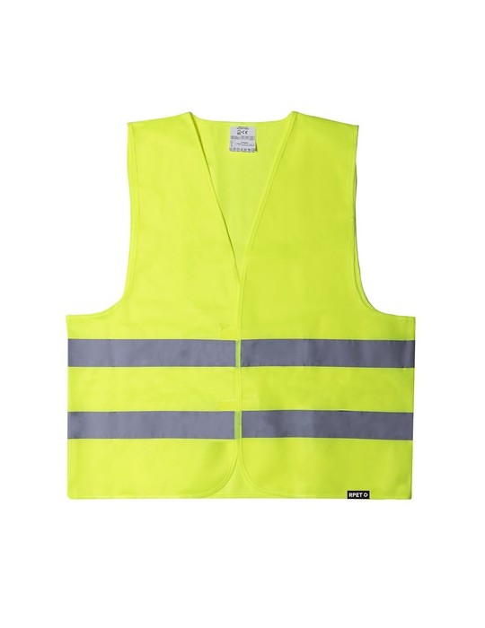 Gilet réfléchissant personnalisé de sécurité Safrox Couleurs : jaune Matières : polyester recyclé