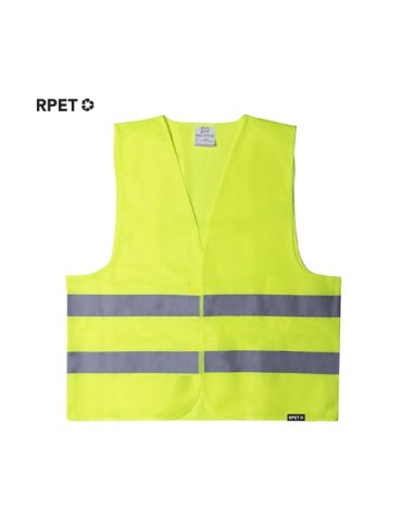 Gilet réfléchissant personnalisé de sécurité Safrox Couleurs : jaune Matières : polyester recyclé 2