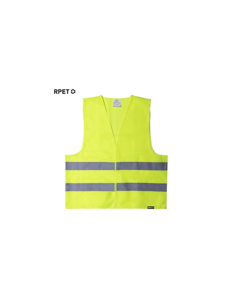 Gilet réfléchissant personnalisé de sécurité Safrox Couleurs : jaune Matières : polyester recyclé personnalisable avec votre log