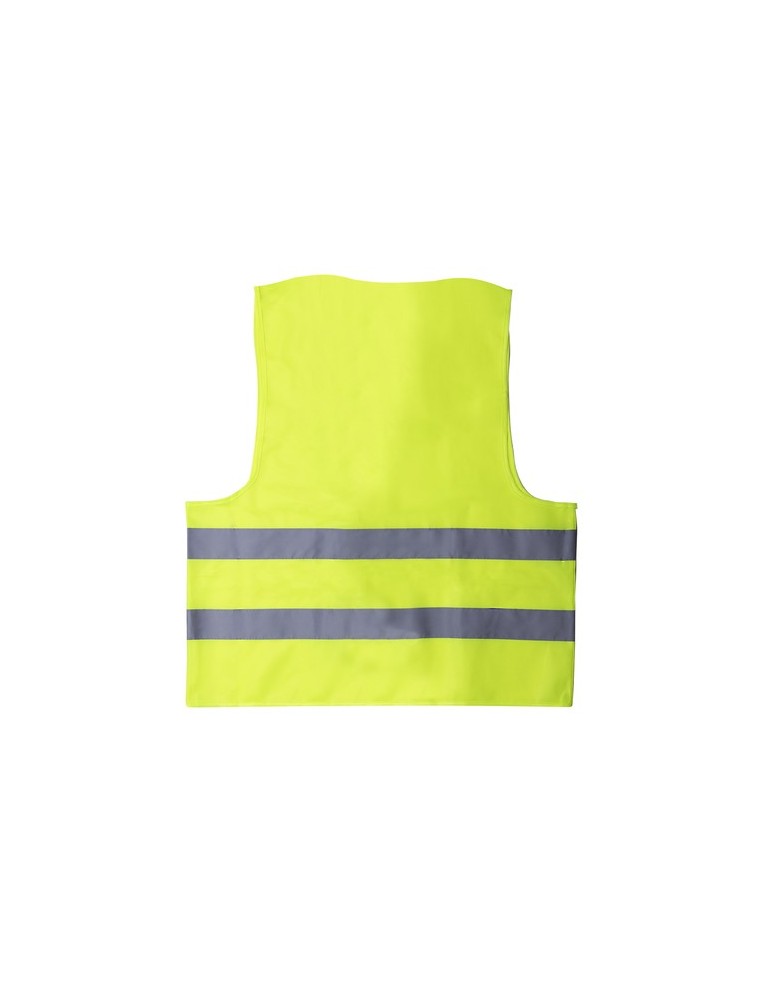 Gilet réfléchissant personnalisé de sécurité Safrox Couleurs : jaune Matières : polyester recyclé cadeau entreprise pas cher
