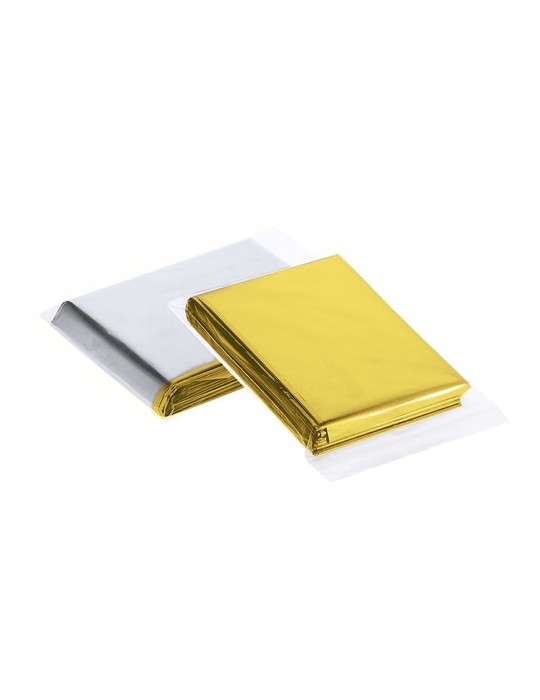 Couverture thermique personnalisée Mithak Matières : PET Couleurs : doré personnalisable avec votre logo