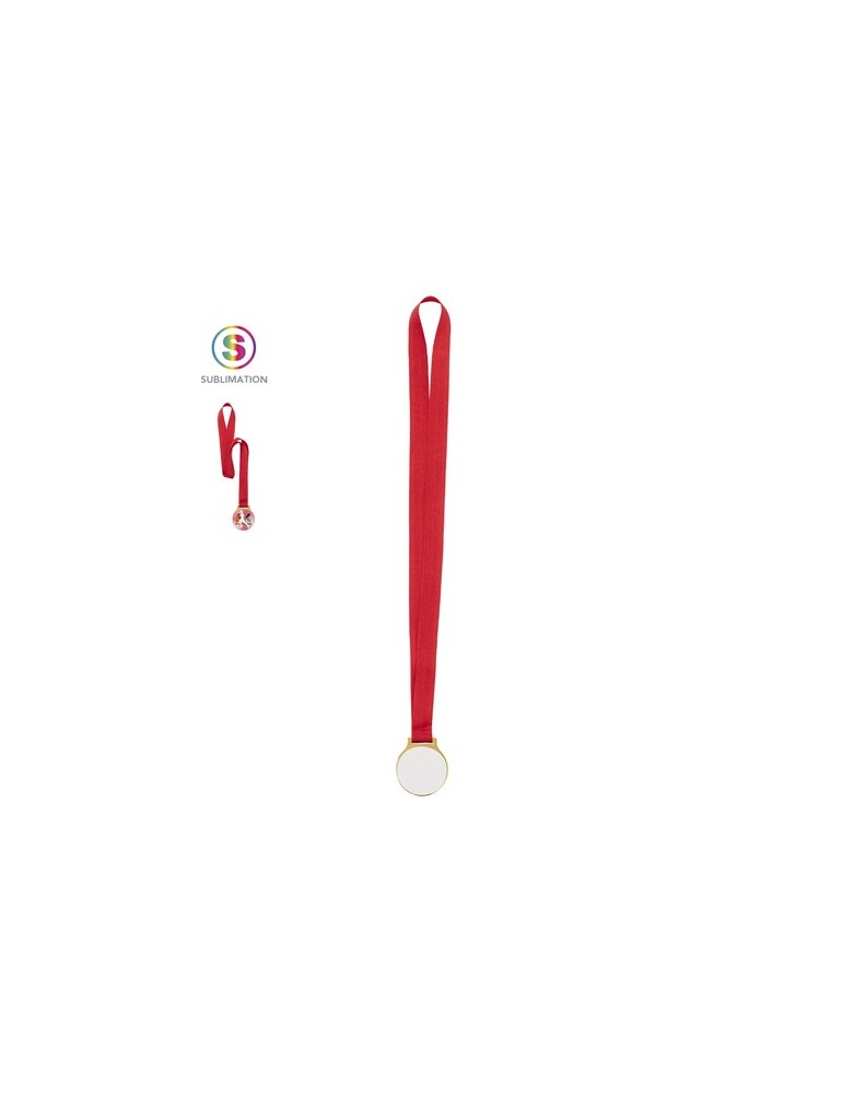 Médaille personnalisée de sublimation Aviana Matières : métal Couleurs : doré personnalisable avec votre logo