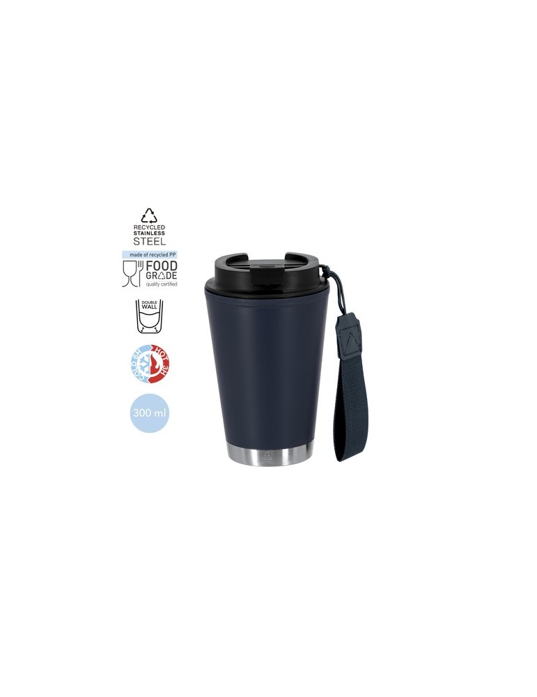 Verre thermique personnalisé - Wirten Couleurs : noir Matières : polypropylène (PP) recyclé marquage laser ultra précis
