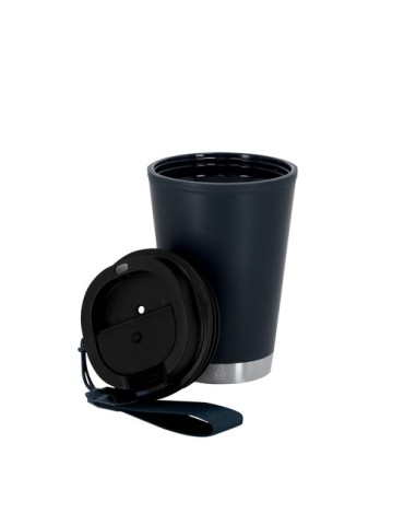 Verre thermique personnalisé - Wirten Couleurs : noir Matières : polypropylène (PP) recyclé goodies personnalisé en stock