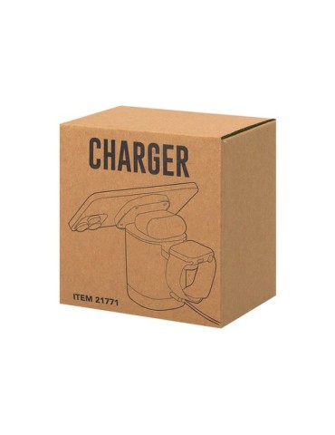 Chargeur publicitaire personnalisé Ruclox Matières : ABS recyclé Couleurs : blanc accessoire événementiel unique