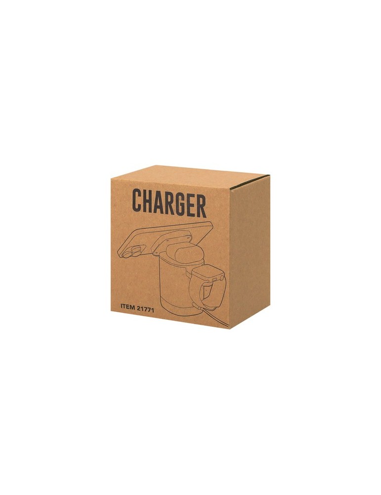 Chargeur publicitaire personnalisé Ruclox Matières : ABS recyclé Couleurs : blanc objet publicitaire robuste