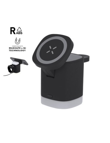 Chargeur publicitaire personnalisé Ruclox Matières : ABS recyclé Couleurs : noir cadeau entreprise pas cher