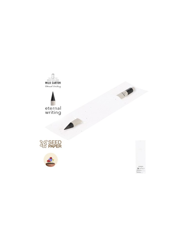 Crayon publicitaire éternel Stauton Couleurs : blanc Matières : carton de lait recyclé personnalisable avec votre logo