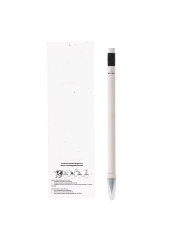 Crayon publicitaire éternel Stauton Couleurs : blanc Matières : carton de lait recyclé impression haute définition