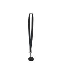 Lanyard publicitaire personnalisé Support Sailix Matières : polyester Couleurs : noir