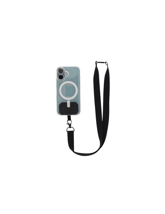 Lanyard publicitaire personnalisé Support Sailix Matières : polyester Couleurs : noir cadeau entreprise pas cher