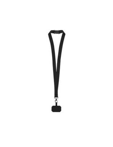 Lanyard publicitaire personnalisé Support Sailix Matières : polyester Couleurs : noir goodies publicitaire événementiel