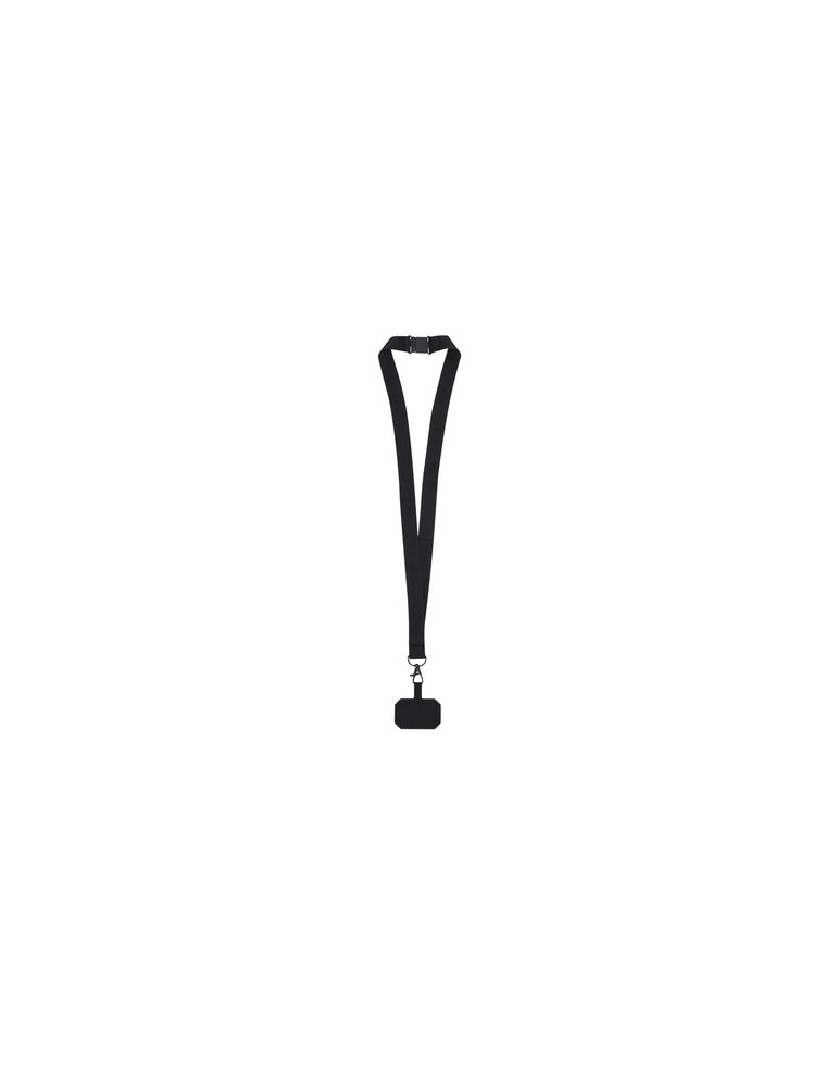 Lanyard publicitaire personnalisé Support Sailix Matières : polyester Couleurs : noir goodies publicitaire événementiel