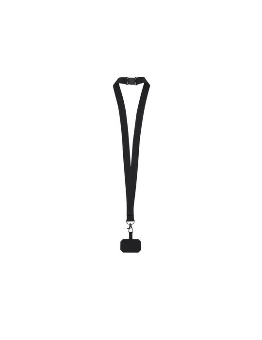 Lanyard publicitaire personnalisé Support Sailix Matières : polyester Couleurs : noir goodies publicitaire événementiel