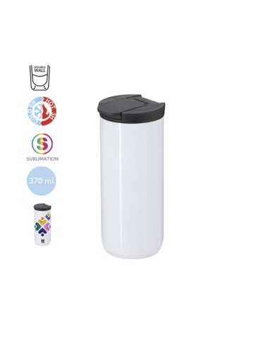 Verre Thermique Personnalisé de Sublimation Lyrena Matières : acier inoxydable Couleurs : blanc 2