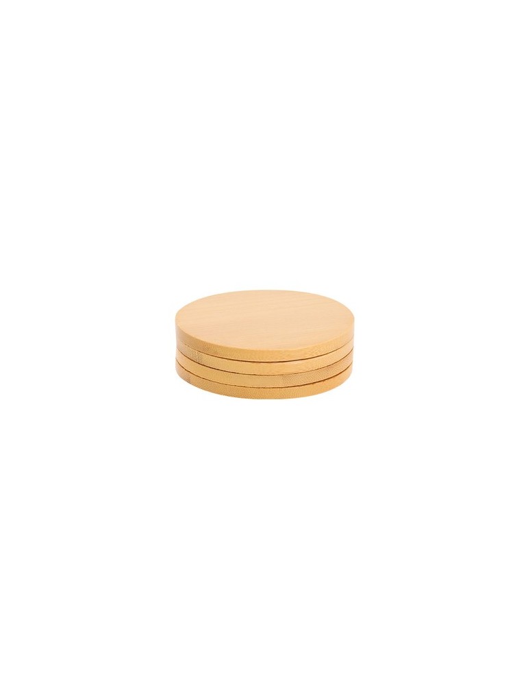 Set de Sous-Verres Publicitaires Éco-responsables Elmor Matières : bambou Couleurs : naturel goodies publicitaire événementiel