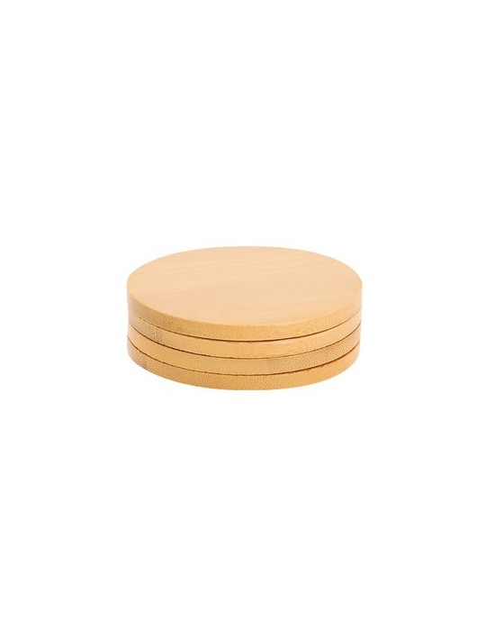 Set de Sous-Verres Publicitaires Éco-responsables Elmor Matières : bambou Couleurs : naturel goodies publicitaire événementiel