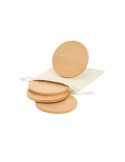 Set de Sous-Verres Publicitaires Éco-responsables Elmor Matières : bambou Couleurs : naturel marquage laser ultra précis